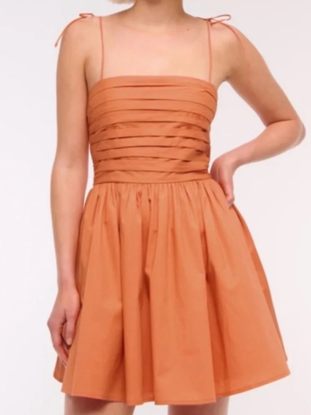 The A&F Emerson Tie-Strap Mini Dress in Melon